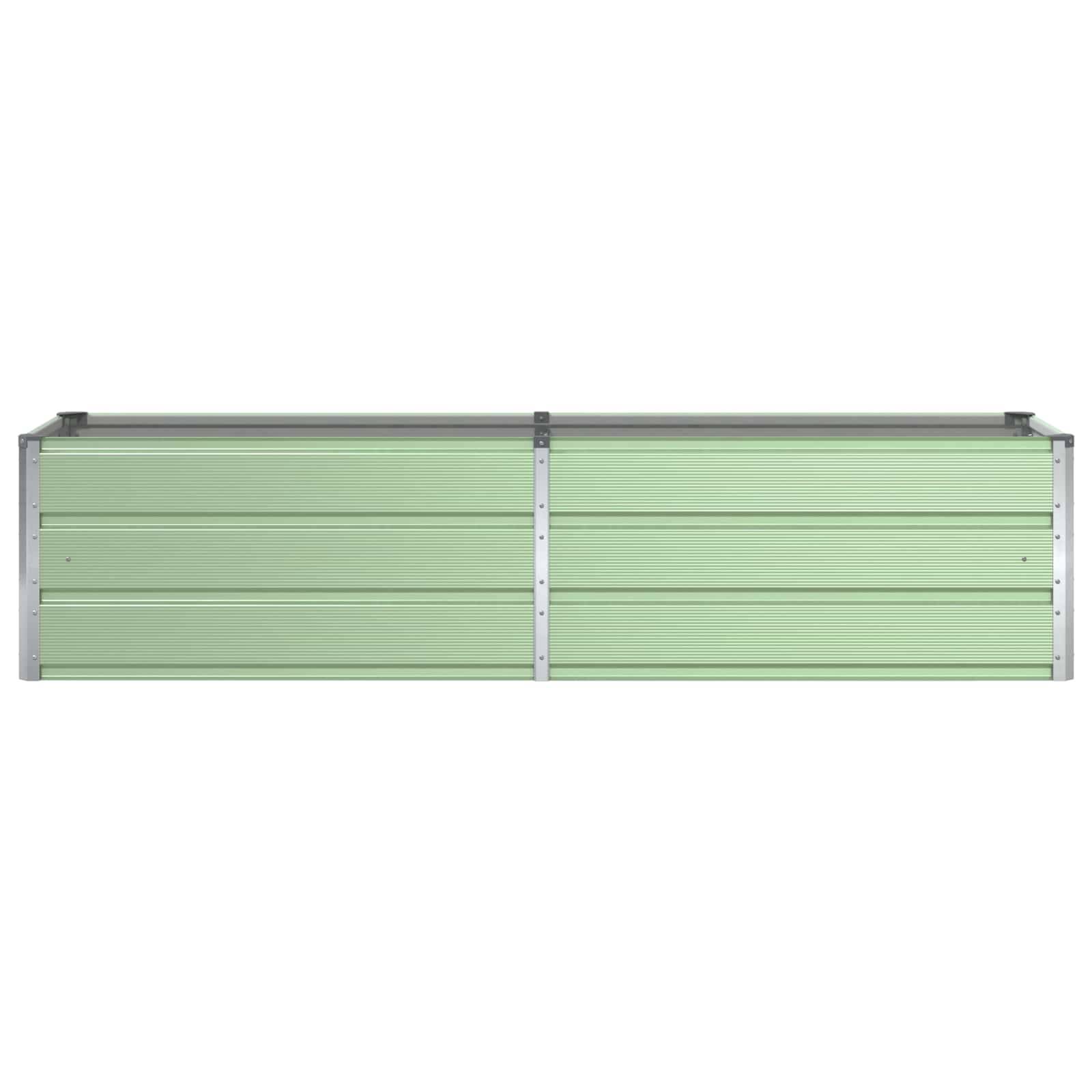 Helloshop26 - Jardinière moderne en acier galvanisé 195 x 50 x 45 cm facile à installer pour extérieur jardin terrasse en acier galvanisé vert pastel - Image 2