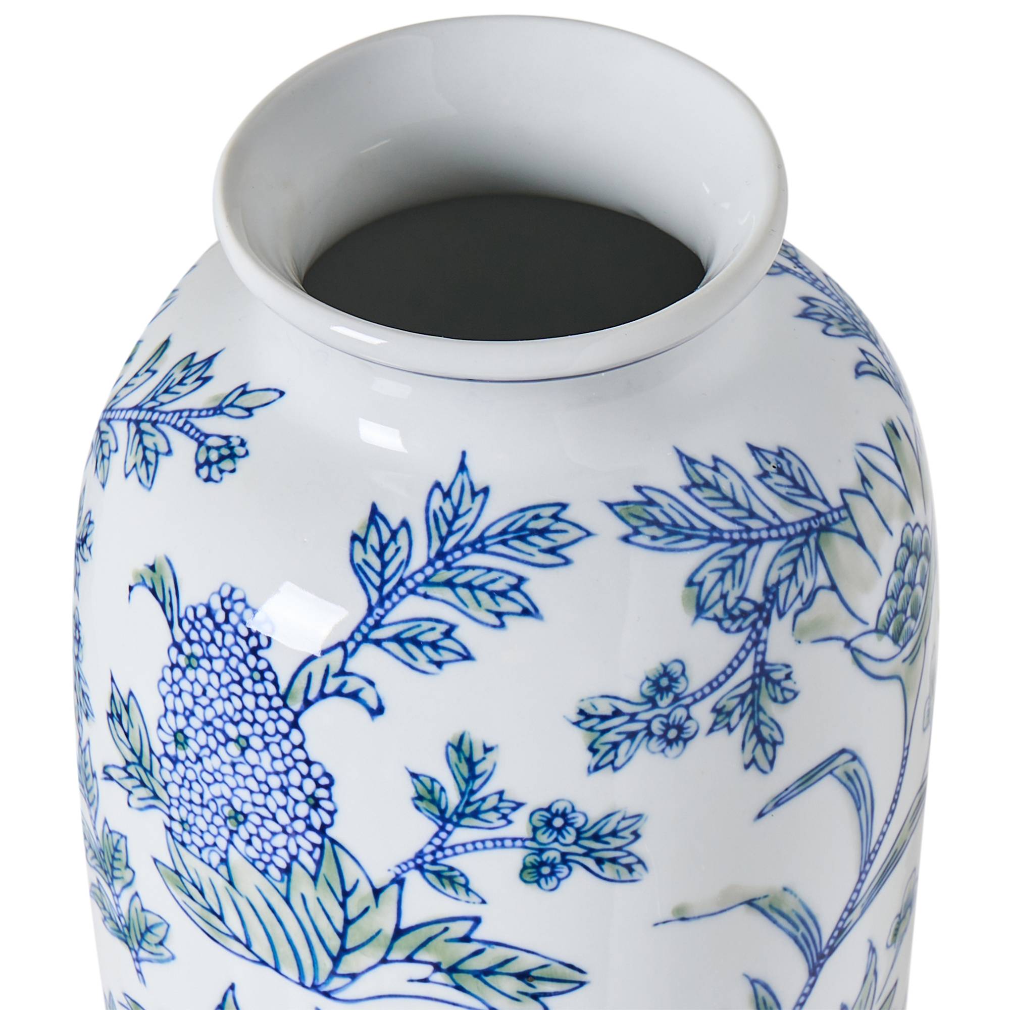 Beliani - Vase à fleurs Porcelaine Blanc/bleu GUADIX - 13x13x35- Beliani - Image 4