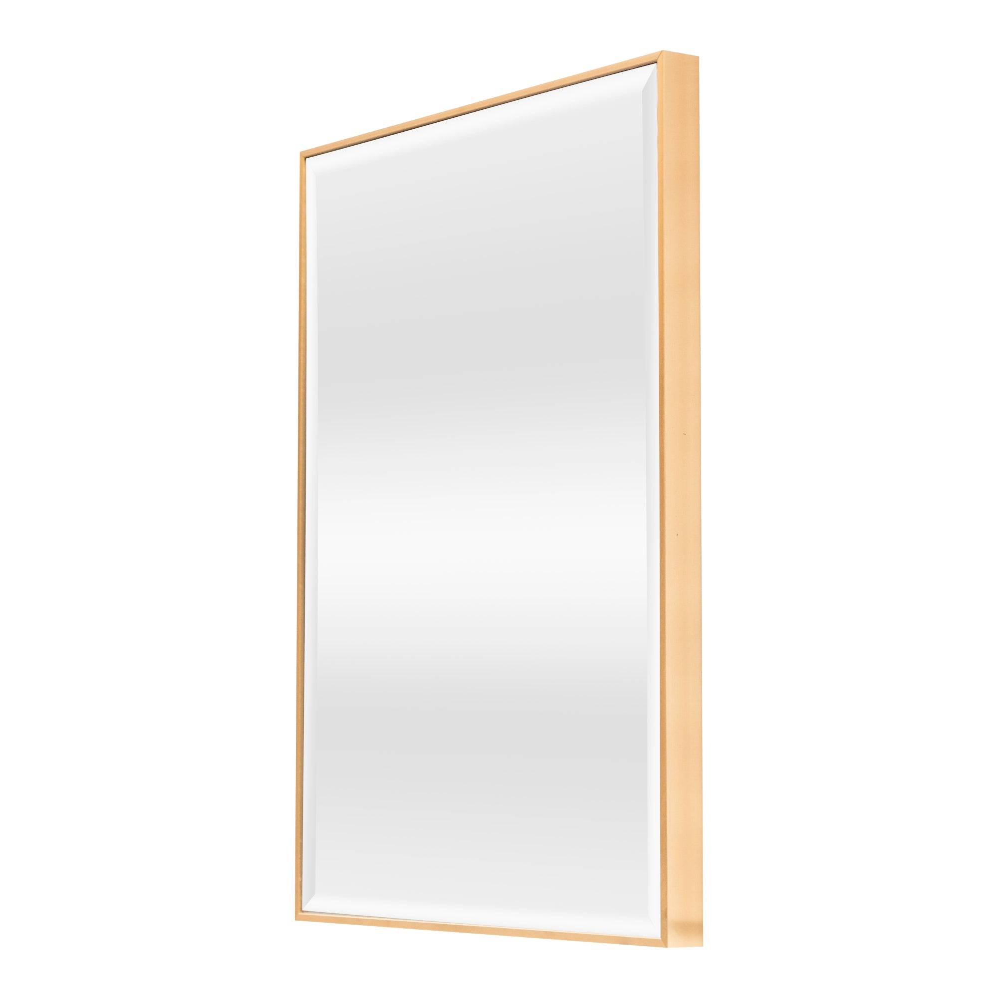 Helloshop26 - Miroir mural rectangulaire 72 x 52 cm doré - Imagen 1
