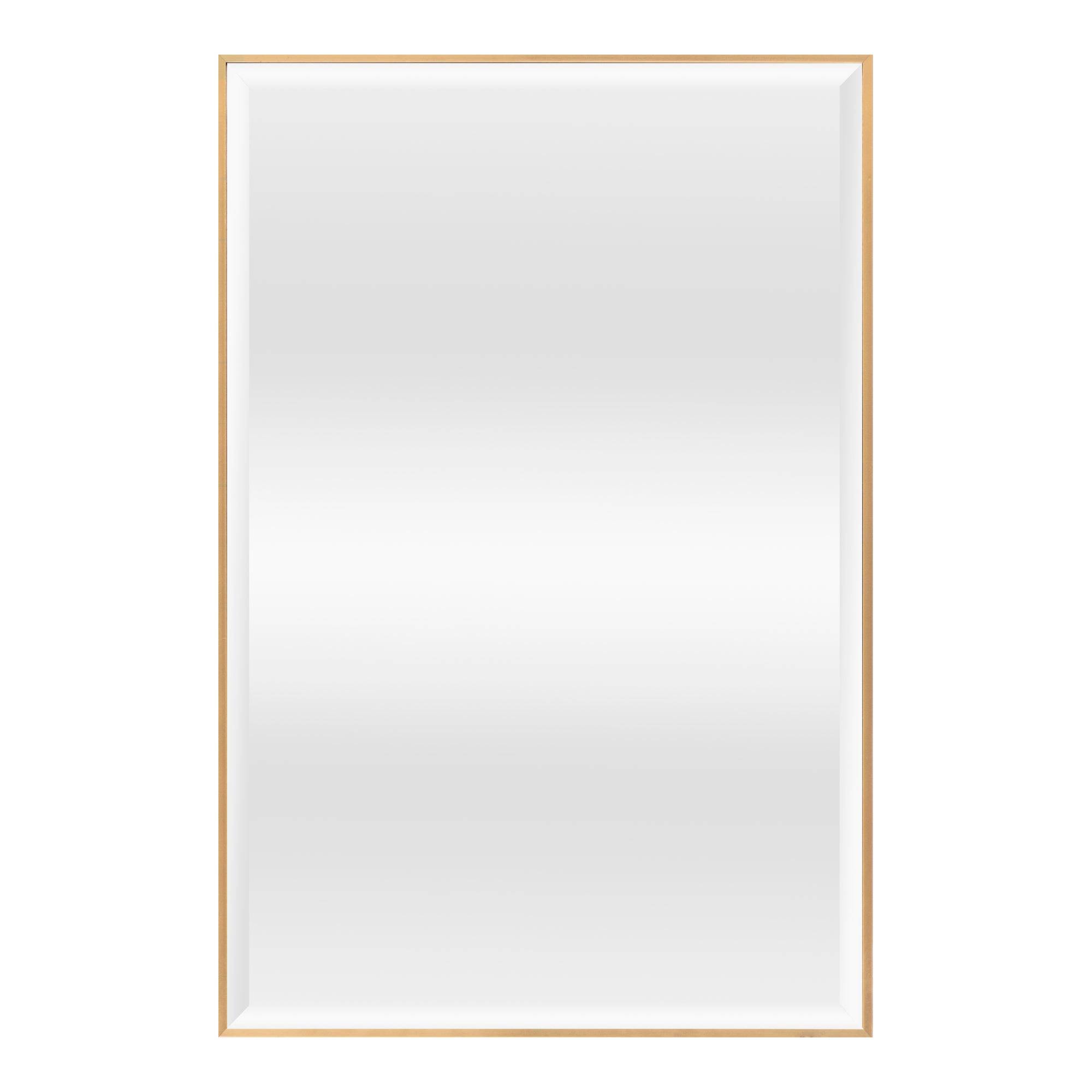 Helloshop26 - Miroir mural rectangulaire 72 x 52 cm doré - Imagen 2