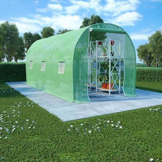 Serre de jardin 9m² - Serre de culture 4,5x2x2 m MP692 MAISON CHIC - Image 2