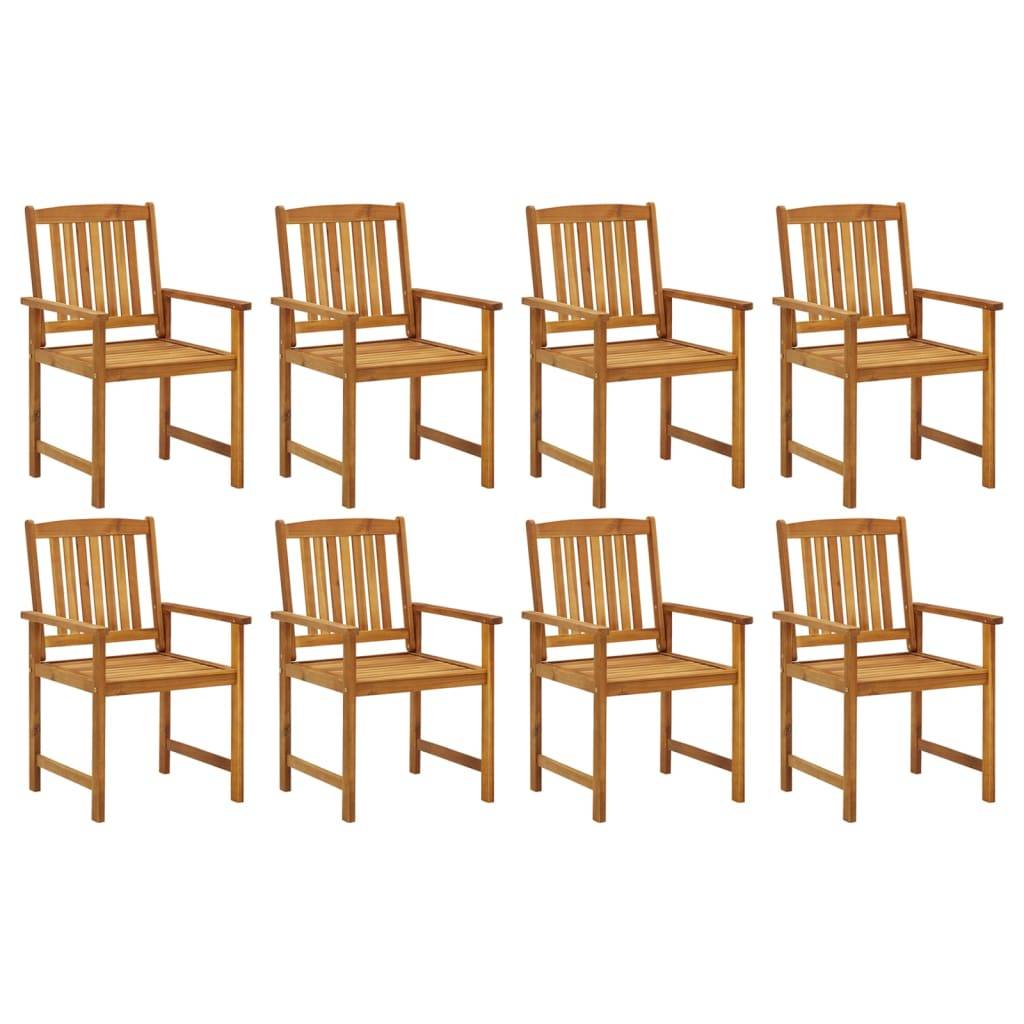 Chaises de jardin bois d'acacia beige 61 x 57 x 92 cm - PANGIVO - Image 3