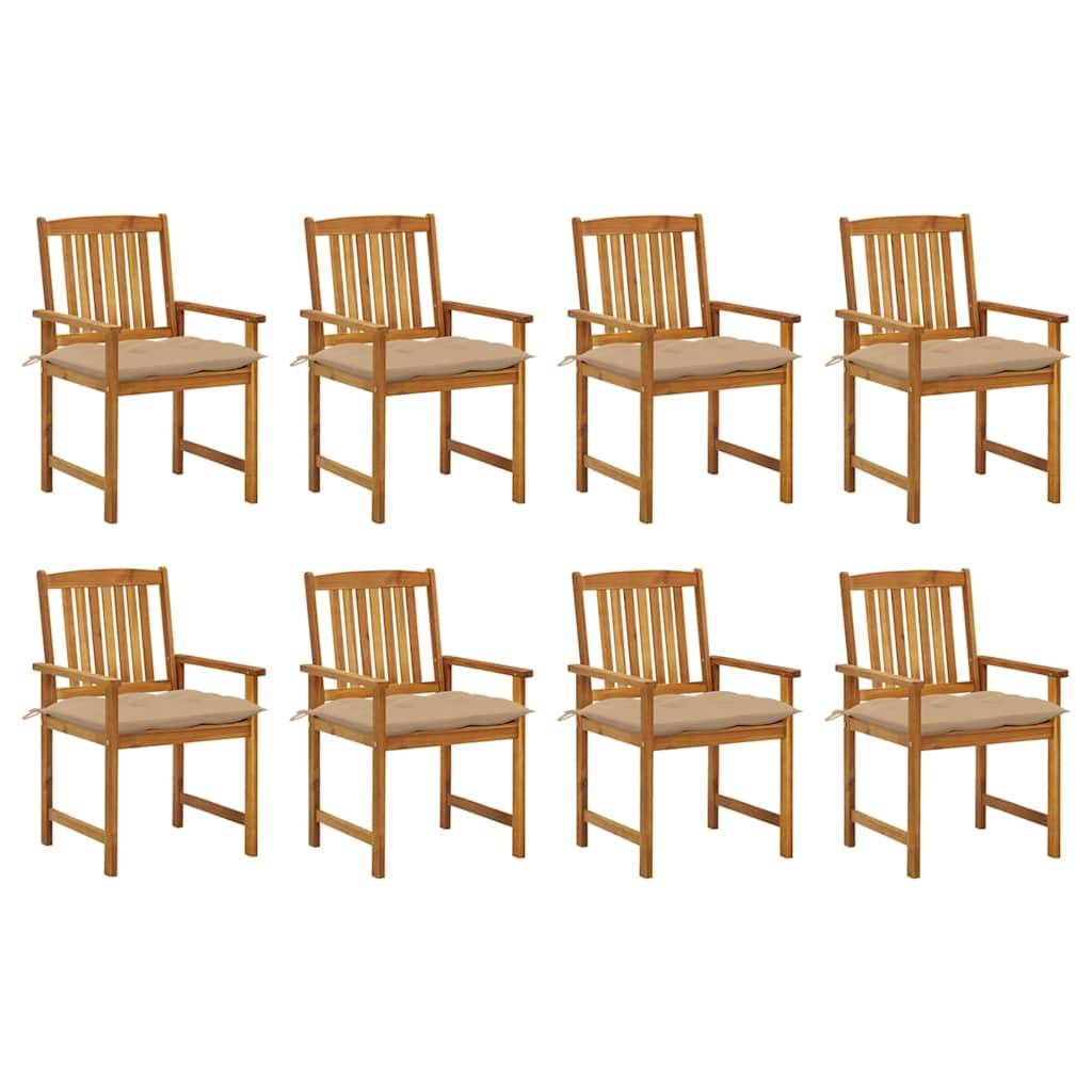 Chaises de jardin bois d'acacia beige 61 x 57 x 92 cm - PANGIVO - Image 1