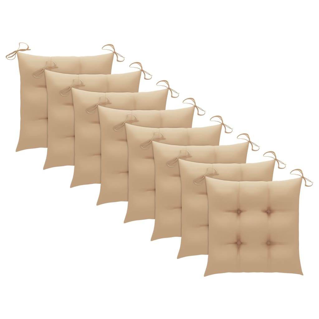 Chaises de jardin bois d'acacia beige 61 x 57 x 92 cm - PANGIVO - Image 5