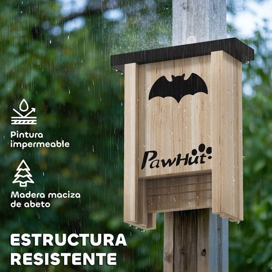 Lot de 3 nichoirs à chauves-souris en bois extérieur jardin potager, facile à suspendre,18x6x22,5cm - Image 7