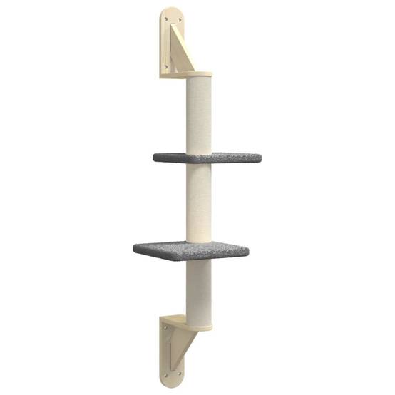 Arbre à chat mural - Arbre à grimper pour chat - Tour à chat avec griffoir gris foncé 108 cm - Image 1