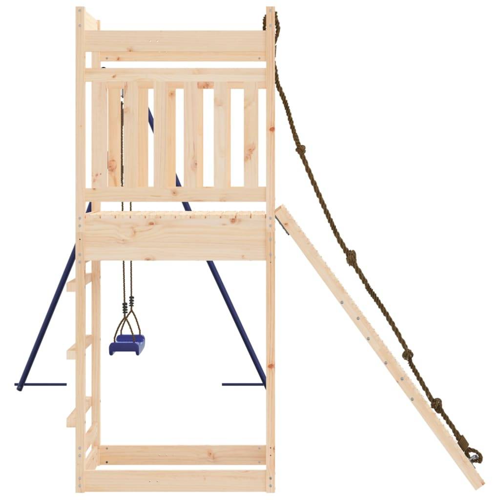 Helloshop26 - Aire de jeux d'extérieur balançoires toboggan portiques robuste jeux jardin 243 x 256 x 207 cm bois de pin massif - Imagen 4