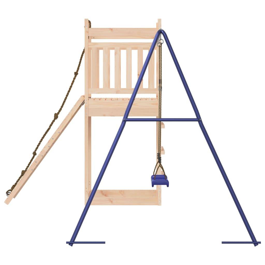Helloshop26 - Aire de jeux d'extérieur balançoires toboggan portiques robuste jeux jardin 243 x 256 x 207 cm bois de pin massif - Imagen 5
