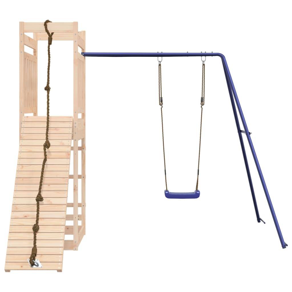Helloshop26 - Aire de jeux d'extérieur balançoires toboggan portiques robuste jeux jardin 243 x 256 x 207 cm bois de pin massif - Imagen 2