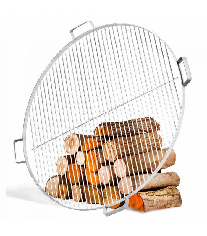 Divers - Grille de cuisson en acier inox de 60 cm à 80 cm de diamètre avec 4 poignées à poser sur brasero - Ø 70 cm - Imagen 2
