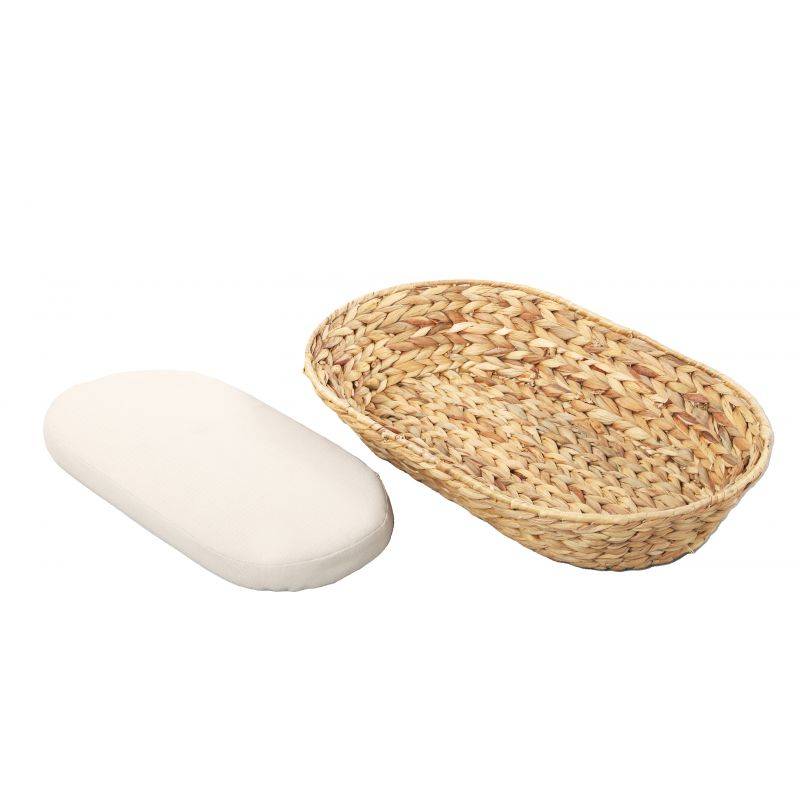 Panier ovale HELIOS pour chien et chat en jacinthe d'eau coussin écru Beau Rivage - Image 6