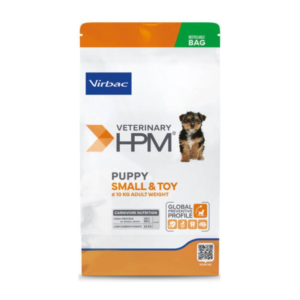 Croquettes Chien Veterinary Hpm Dog Puppy Small & Toy - Virbac 1,5 kg - Imagen 1