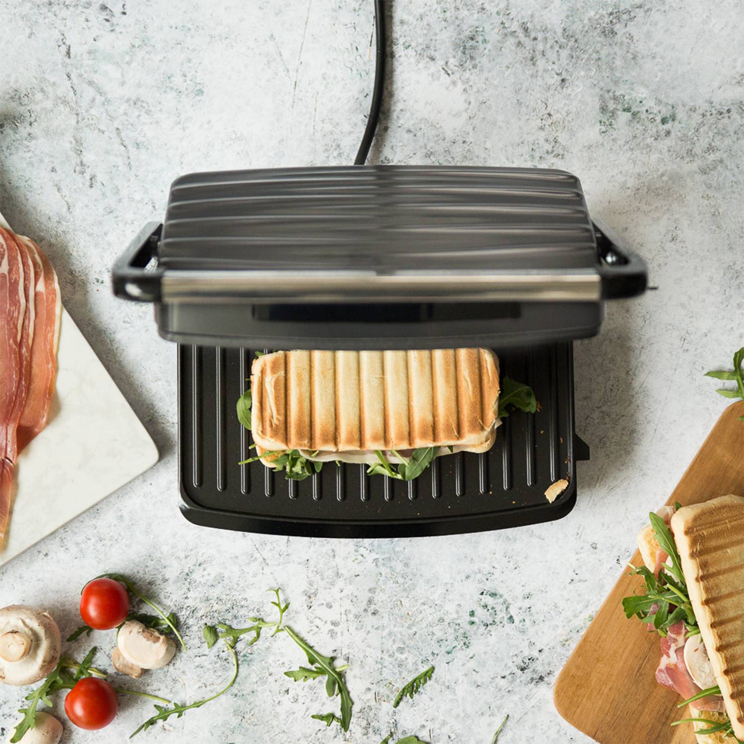 Livoo - Grill viandes et panini 750w gris/noir - doc232g - livoo DOC232G - Image 4