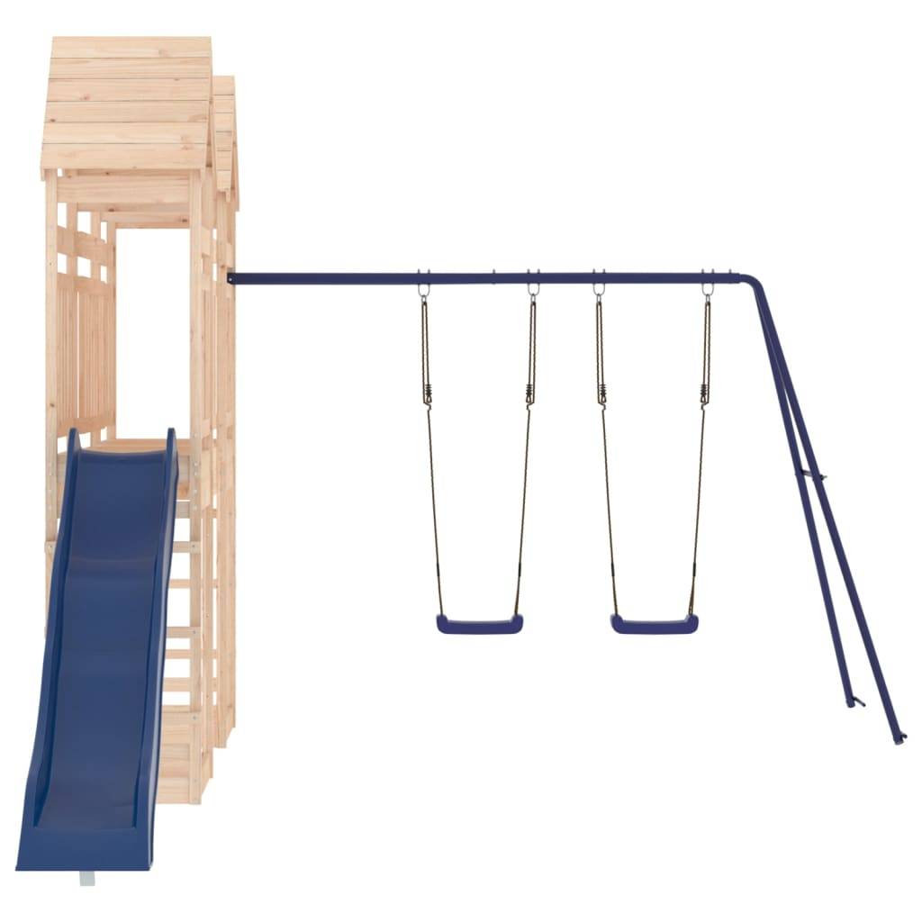 Helloshop26 - Aire de jeux d'extérieur balançoires toboggan portiques robuste jeux jardin 315 x 558 x 264 cm bois de pin massif - Imagen 4