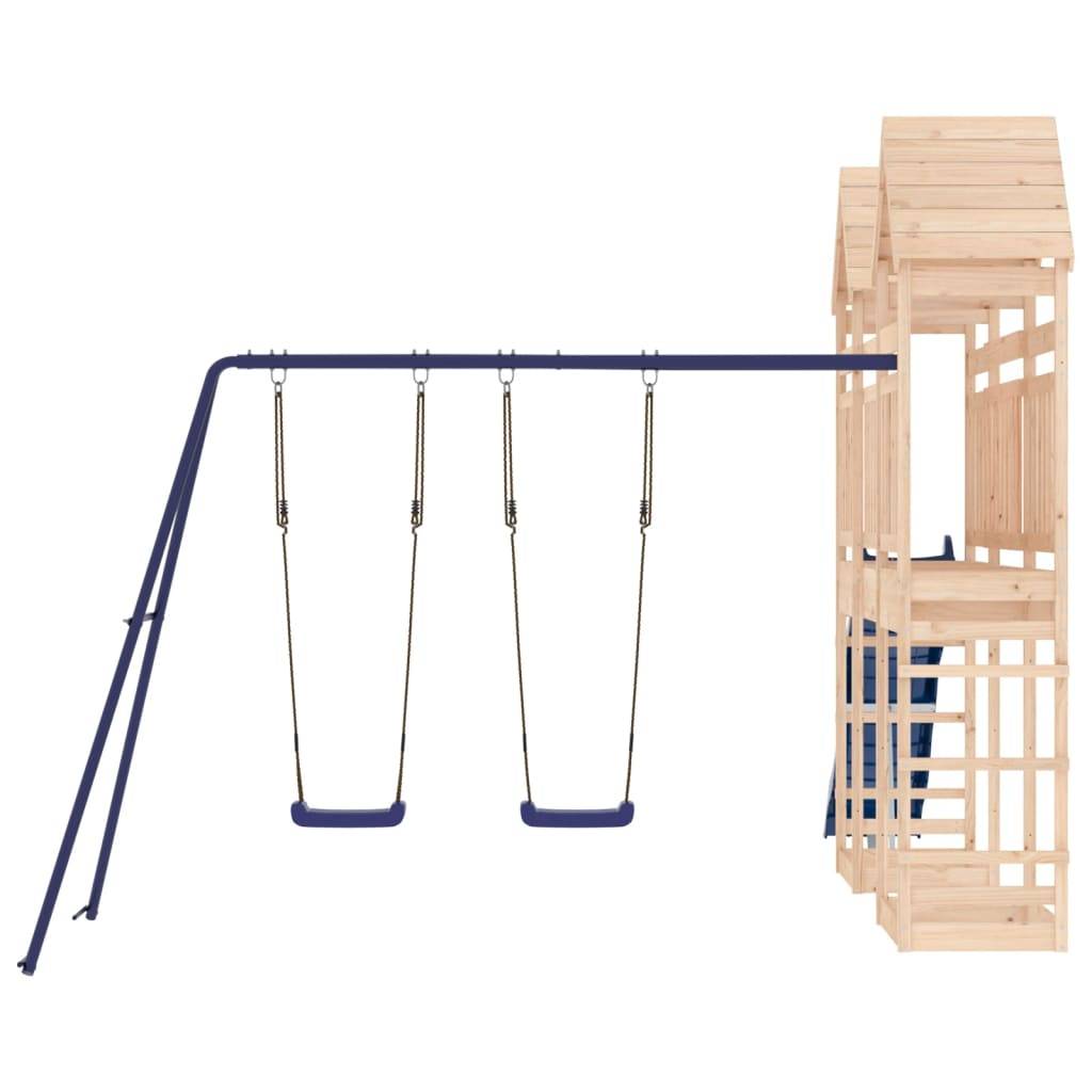 Helloshop26 - Aire de jeux d'extérieur balançoires toboggan portiques robuste jeux jardin 315 x 558 x 264 cm bois de pin massif - Imagen 3