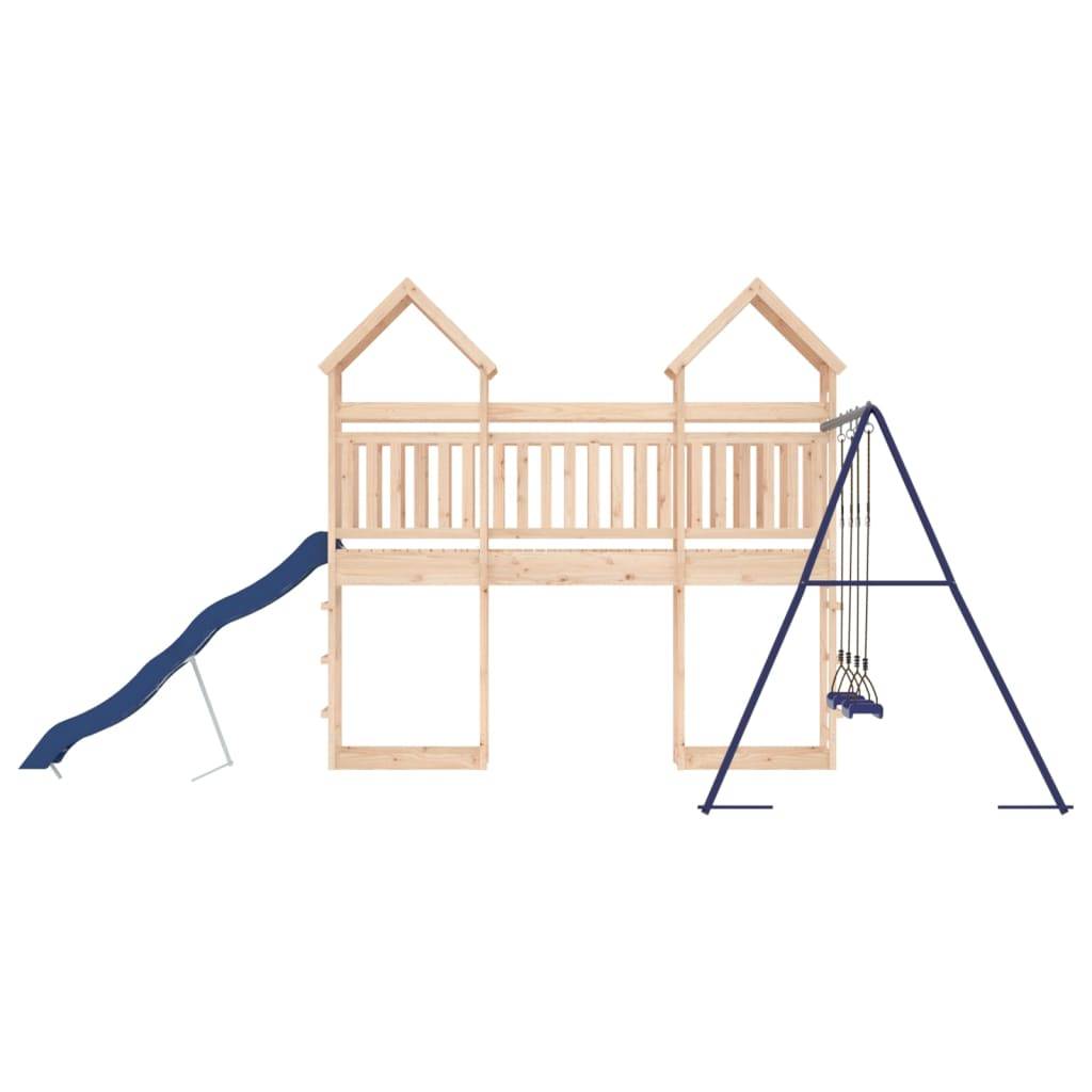 Helloshop26 - Aire de jeux d'extérieur balançoires toboggan portiques robuste jeux jardin 315 x 558 x 264 cm bois de pin massif - Imagen 5
