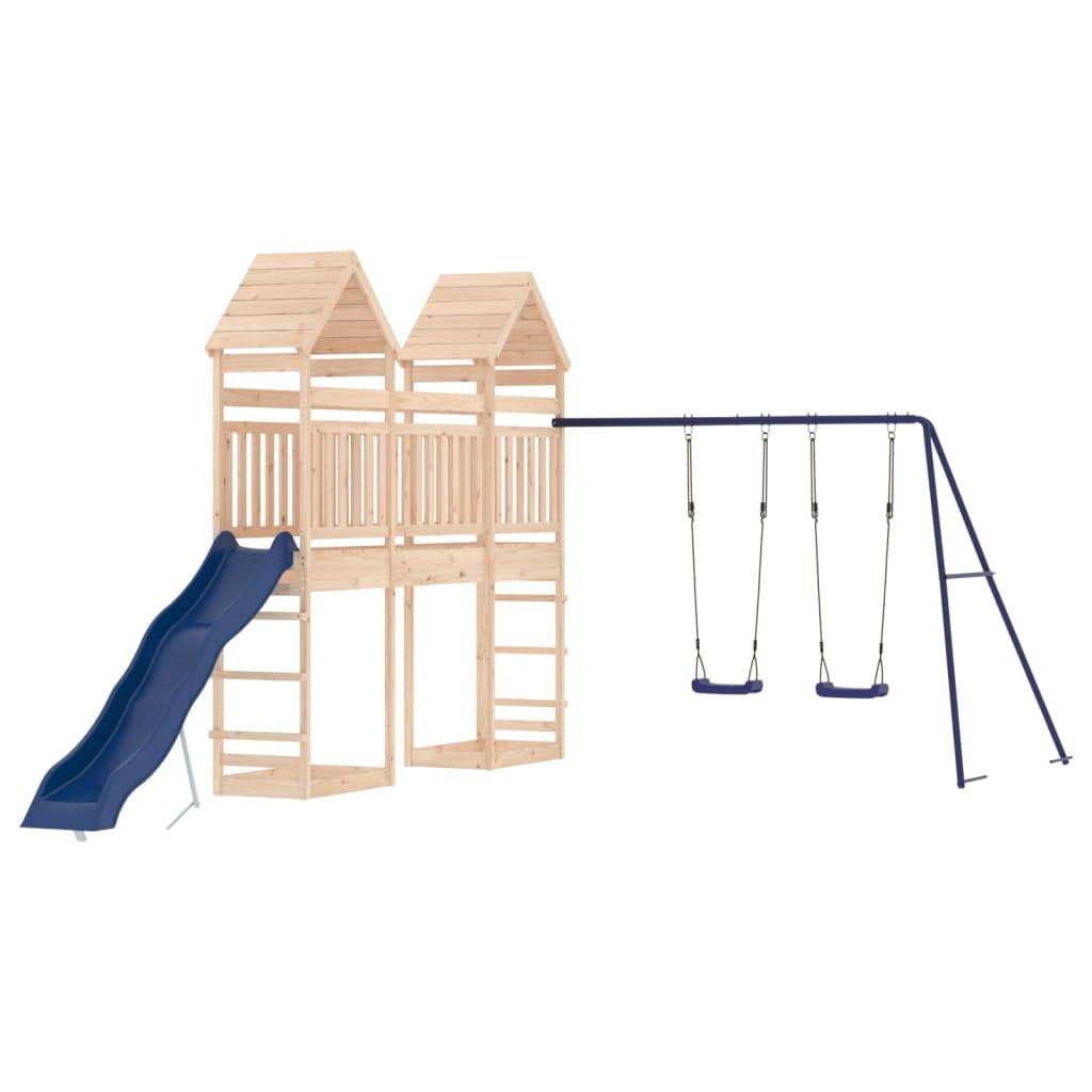 Helloshop26 - Aire de jeux d'extérieur balançoires toboggan portiques robuste jeux jardin 315 x 558 x 264 cm bois de pin massif - Imagen 2