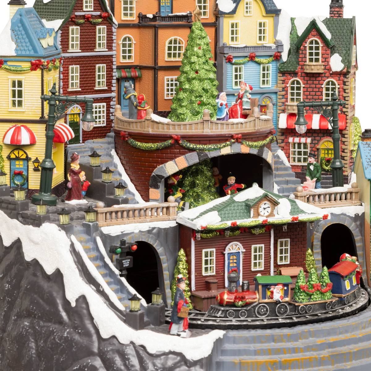 Village lumineux gare et sapin 39 LED musical  FEERIC LIGHTS & CHRISTMAS - Image 2