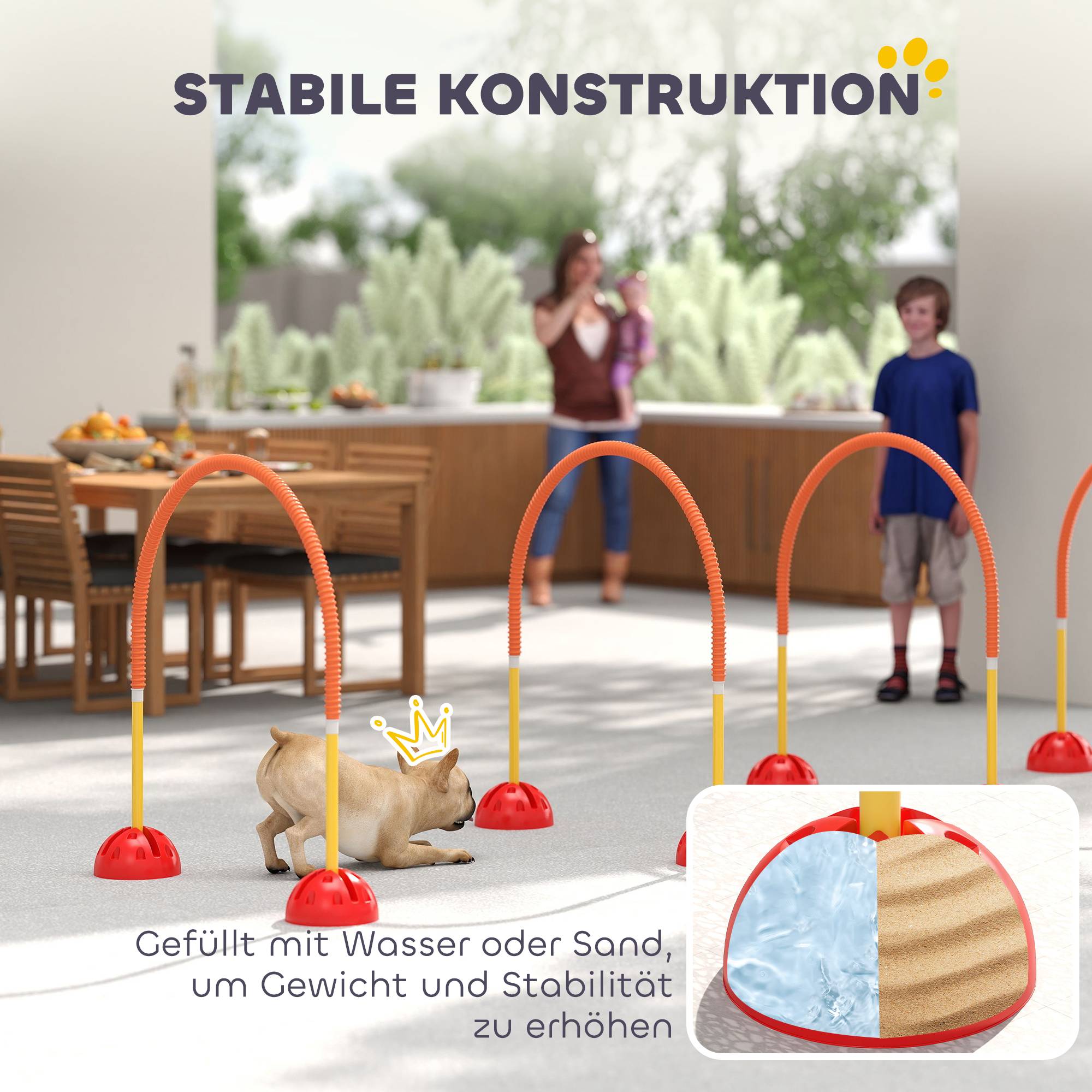 Kit d'agilité pour chien plastique orange 100 x 19.5 x 95 cm - PANGIVO - Image 8