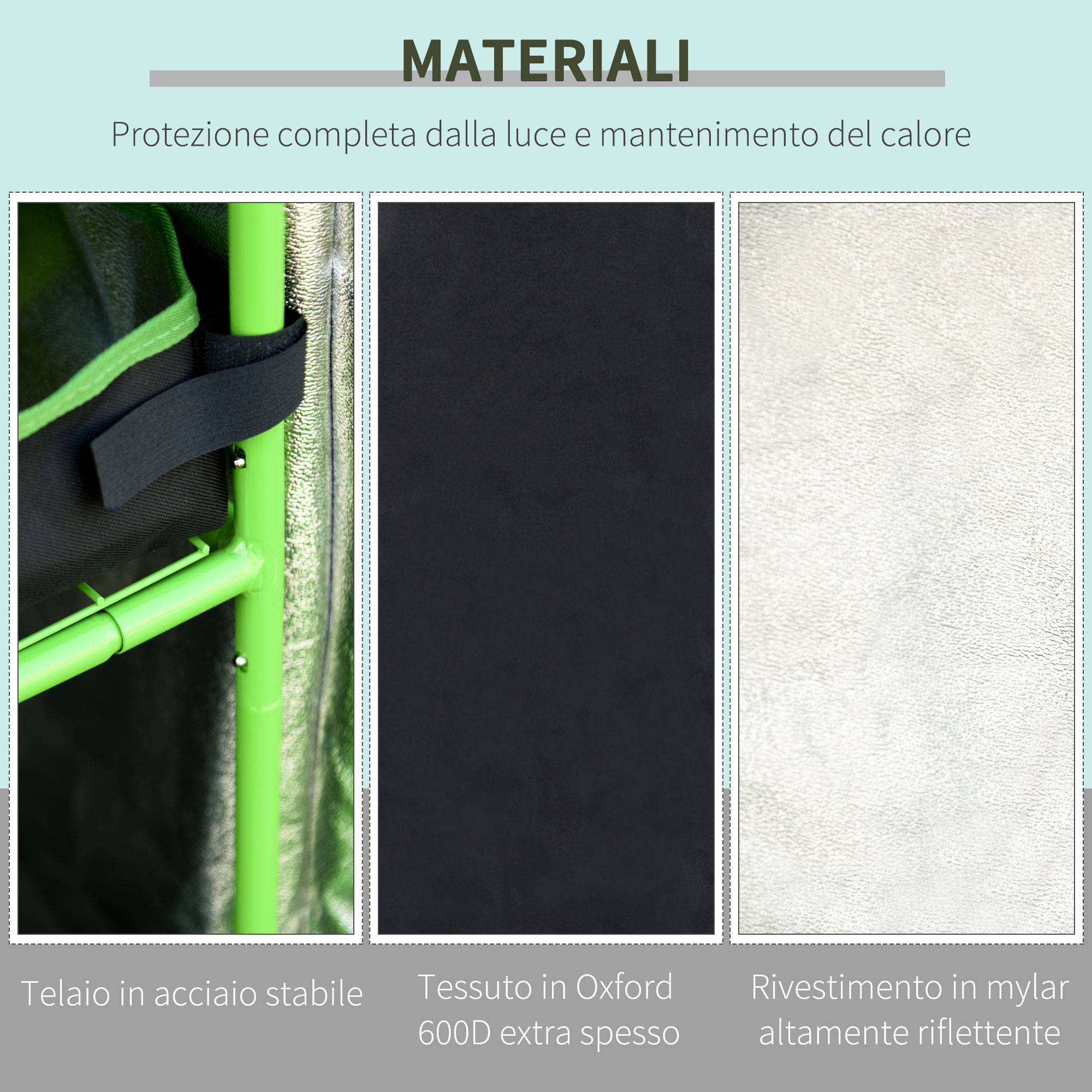 Sans Marque - Tente de culture hydroponique 80x80x160 cm grow box Oxford 600D serre intérieure ventilation réglable culture plantes hydroponie indoor - Image 8