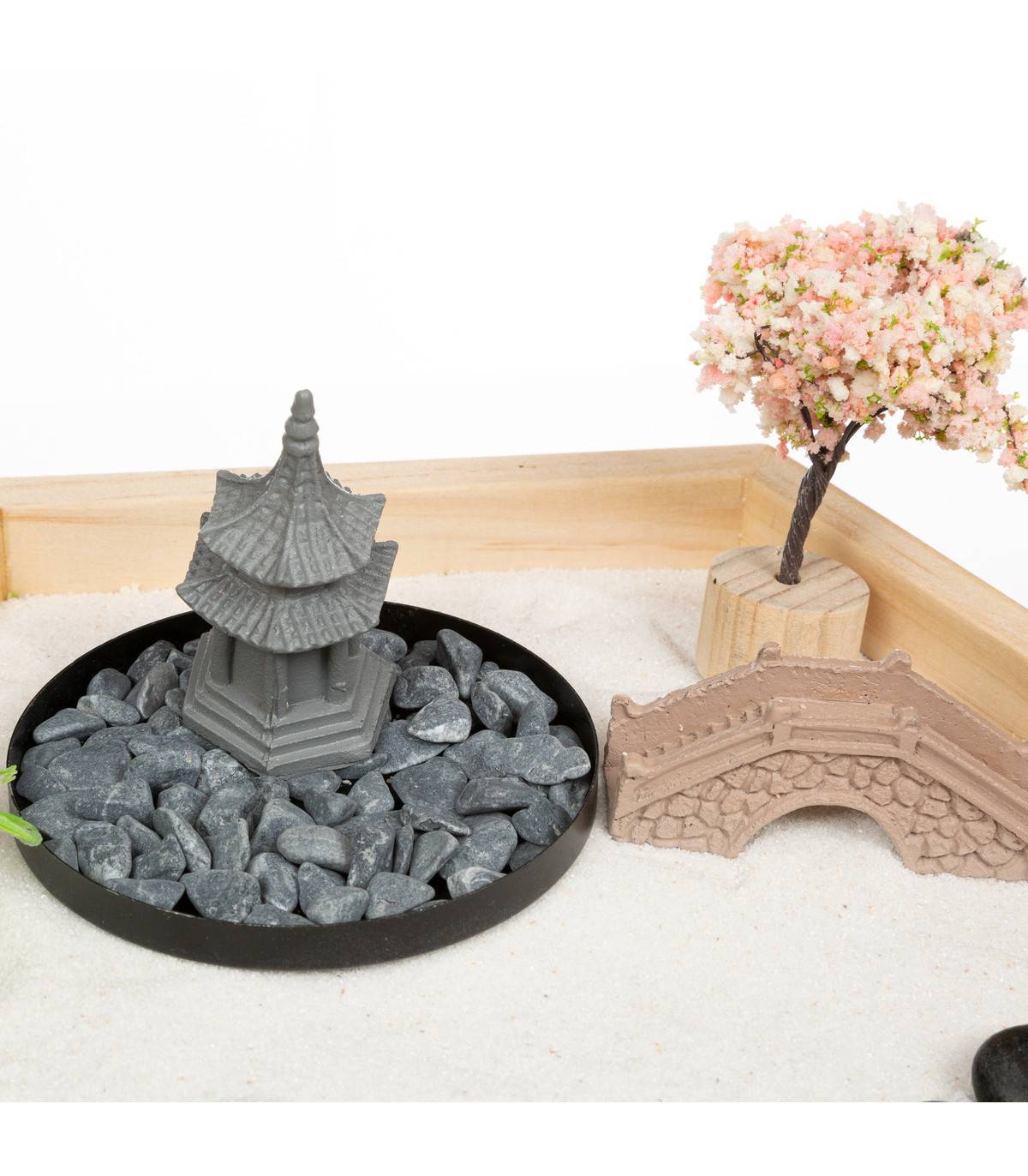 Jardin Zen avec Plateau, Tour, Pont et décorations - Imagen 2