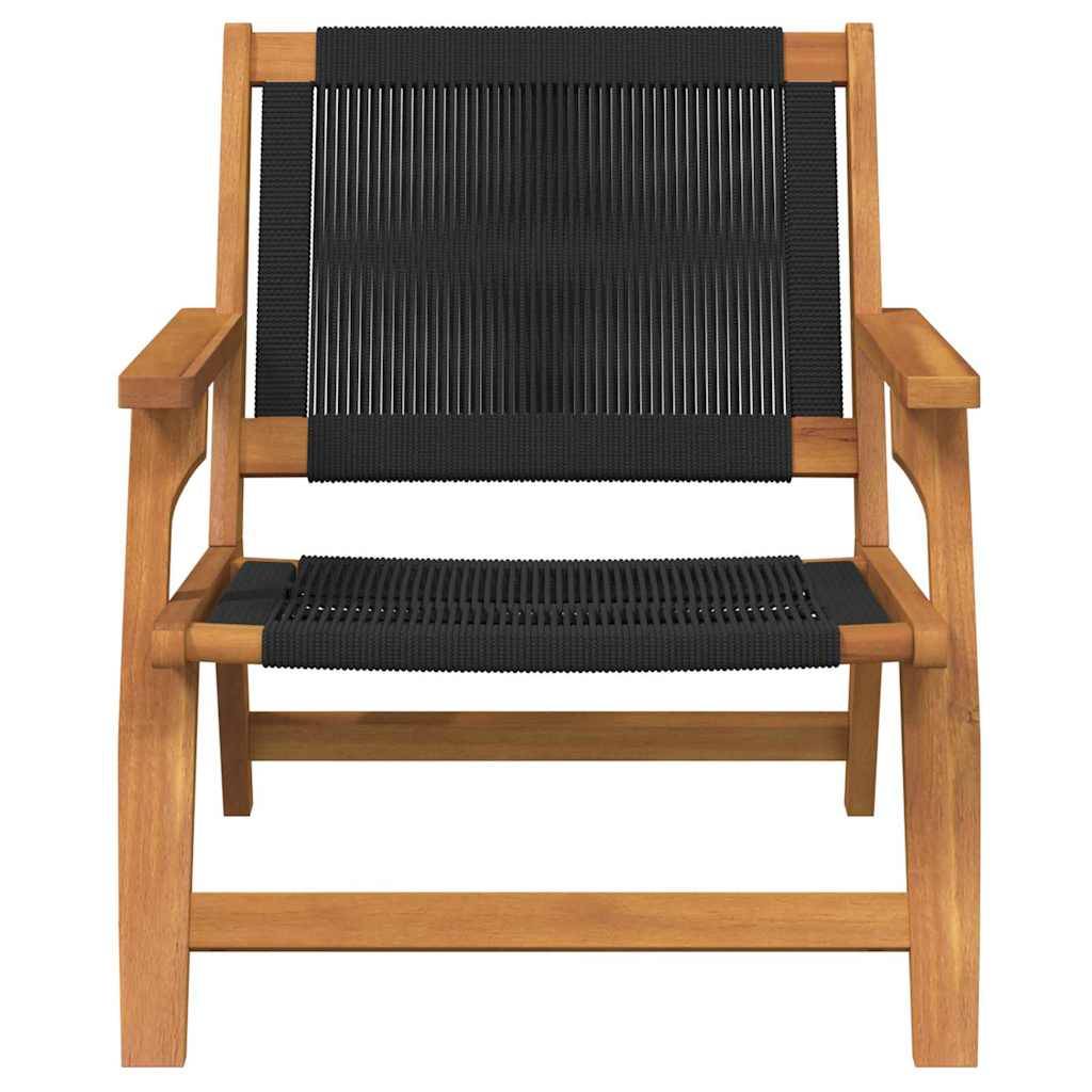 PANGIVO - Mobilier de jardin bois acacia massif noir 67 x 76 x 73 cm - PANGIVO - Image 6