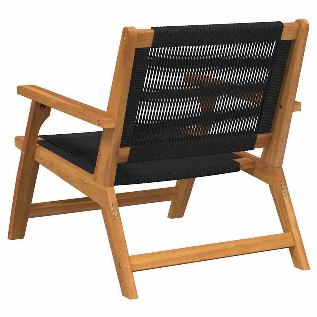 PANGIVO - Mobilier de jardin bois acacia massif noir 67 x 76 x 73 cm - PANGIVO - Image 5
