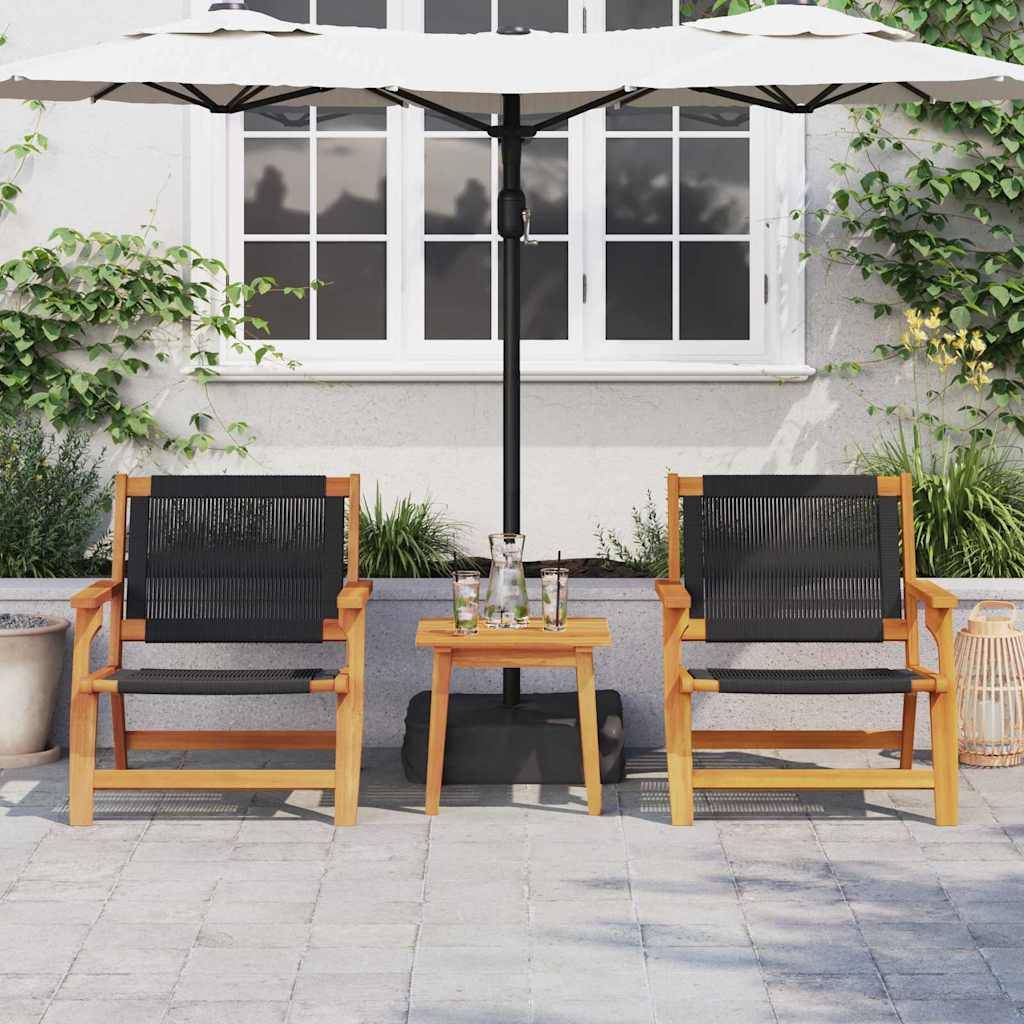 PANGIVO - Mobilier de jardin bois acacia massif noir 67 x 76 x 73 cm - PANGIVO - Image 3