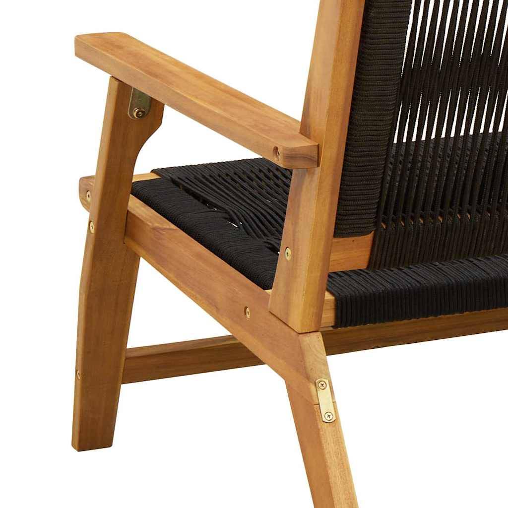 PANGIVO - Mobilier de jardin bois acacia massif noir 67 x 76 x 73 cm - PANGIVO - Image 8