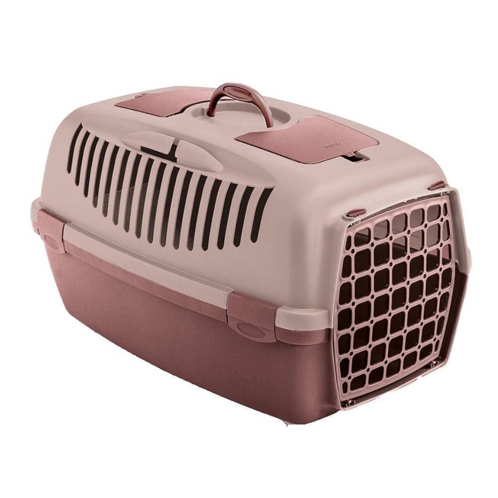 animallparadise - Cage gulliver 2, rose, taille 36 x 55 x 35 cm, transport pour chien max 8 kg. - Imagen 1