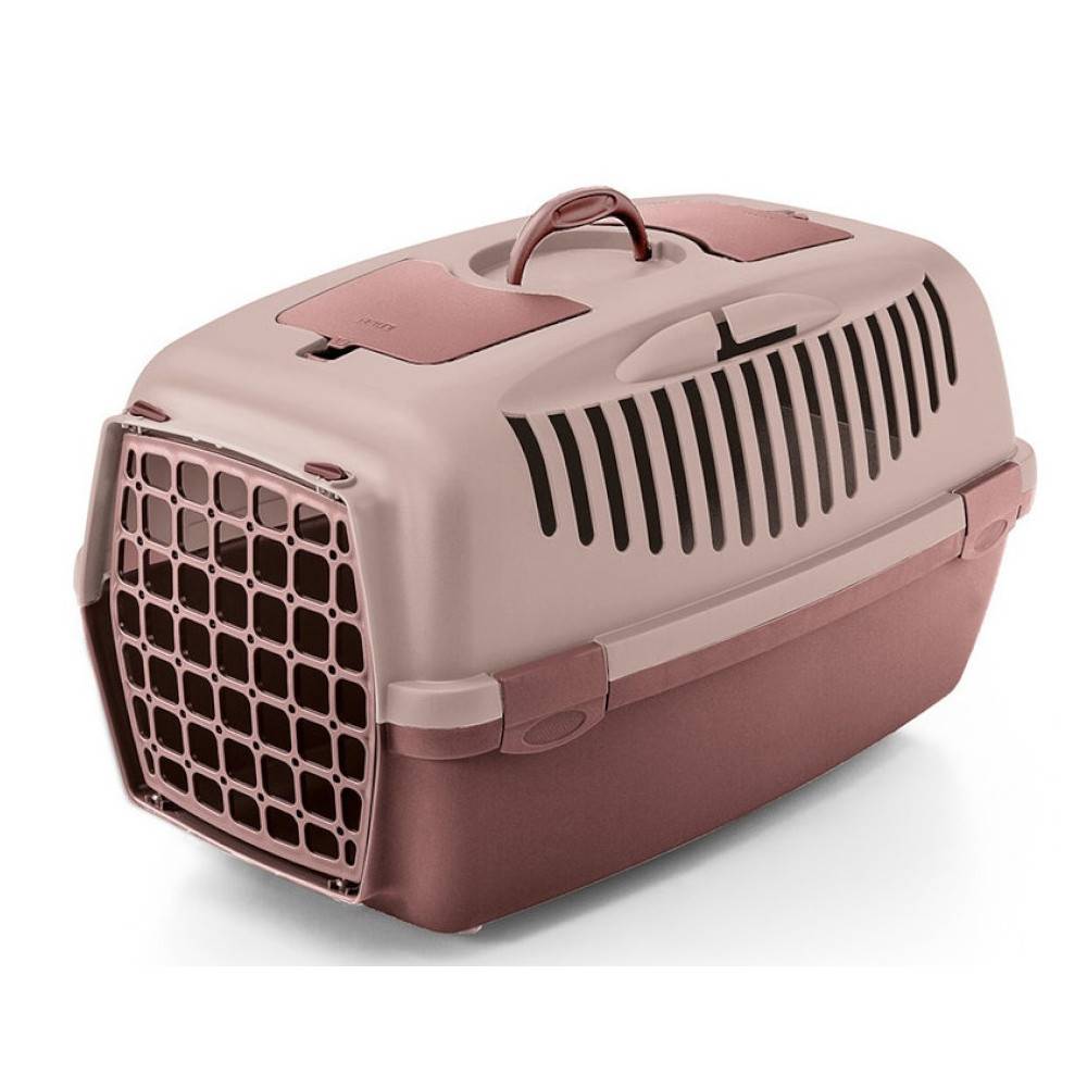 animallparadise - Cage gulliver 2, rose, taille 36 x 55 x 35 cm, transport pour chien max 8 kg. - Imagen 2