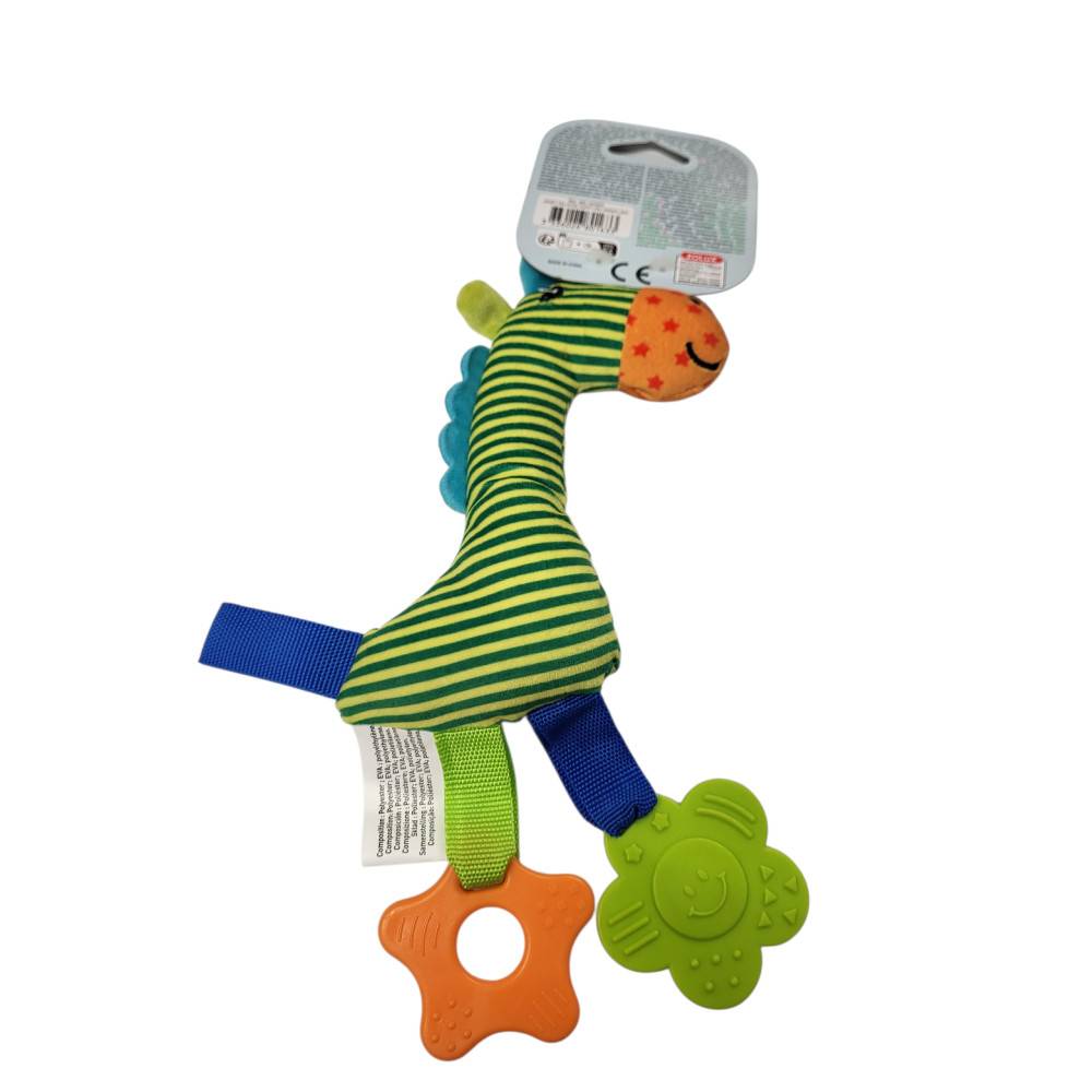 Zolux - Peluche rio girafe vert anneau à mordiller 26 cm PELUCHE pour chiots - Image 6