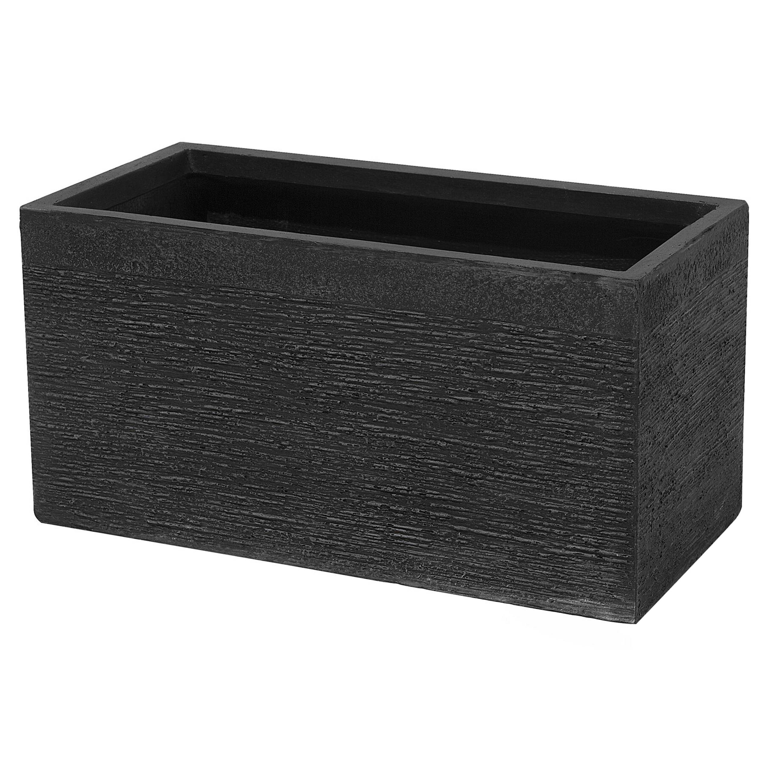 Beliani - Cache-pot d'extérieur Fibre d'argile Noir MYRA - Beliani - Imagen 4