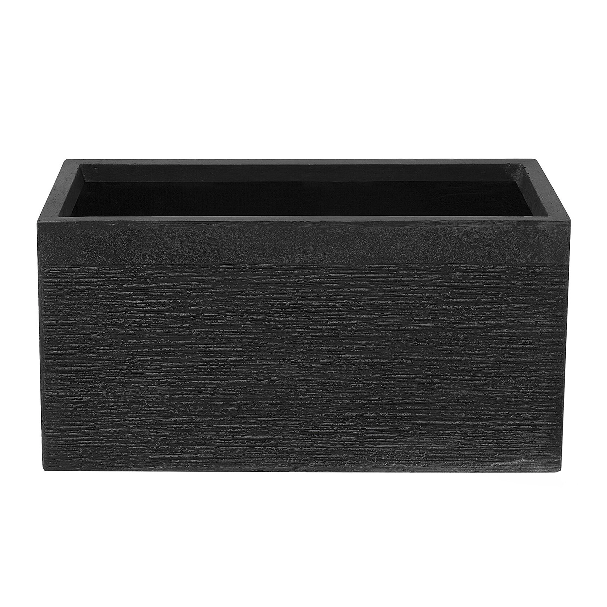 Beliani - Cache-pot d'extérieur Fibre d'argile Noir MYRA - Beliani - Imagen 2
