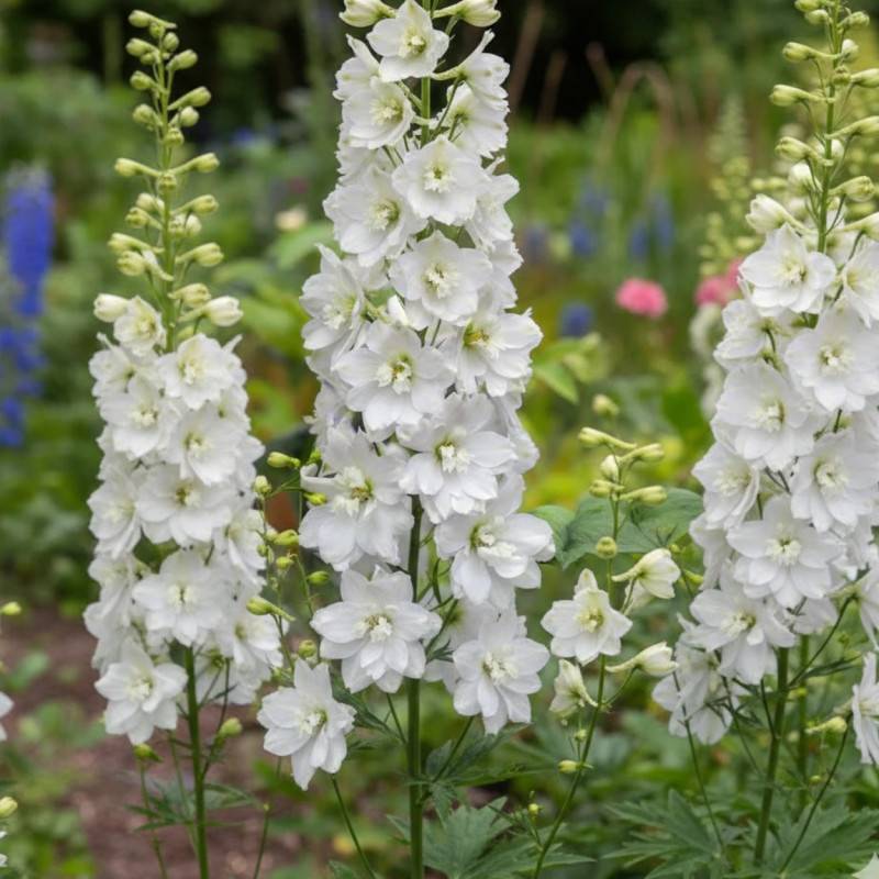 Pied-d'alouette Galahad, Delphinium à fleurs Blanche/ - feuillage Caduc - Godet - 5/20 cm - Imagen 1