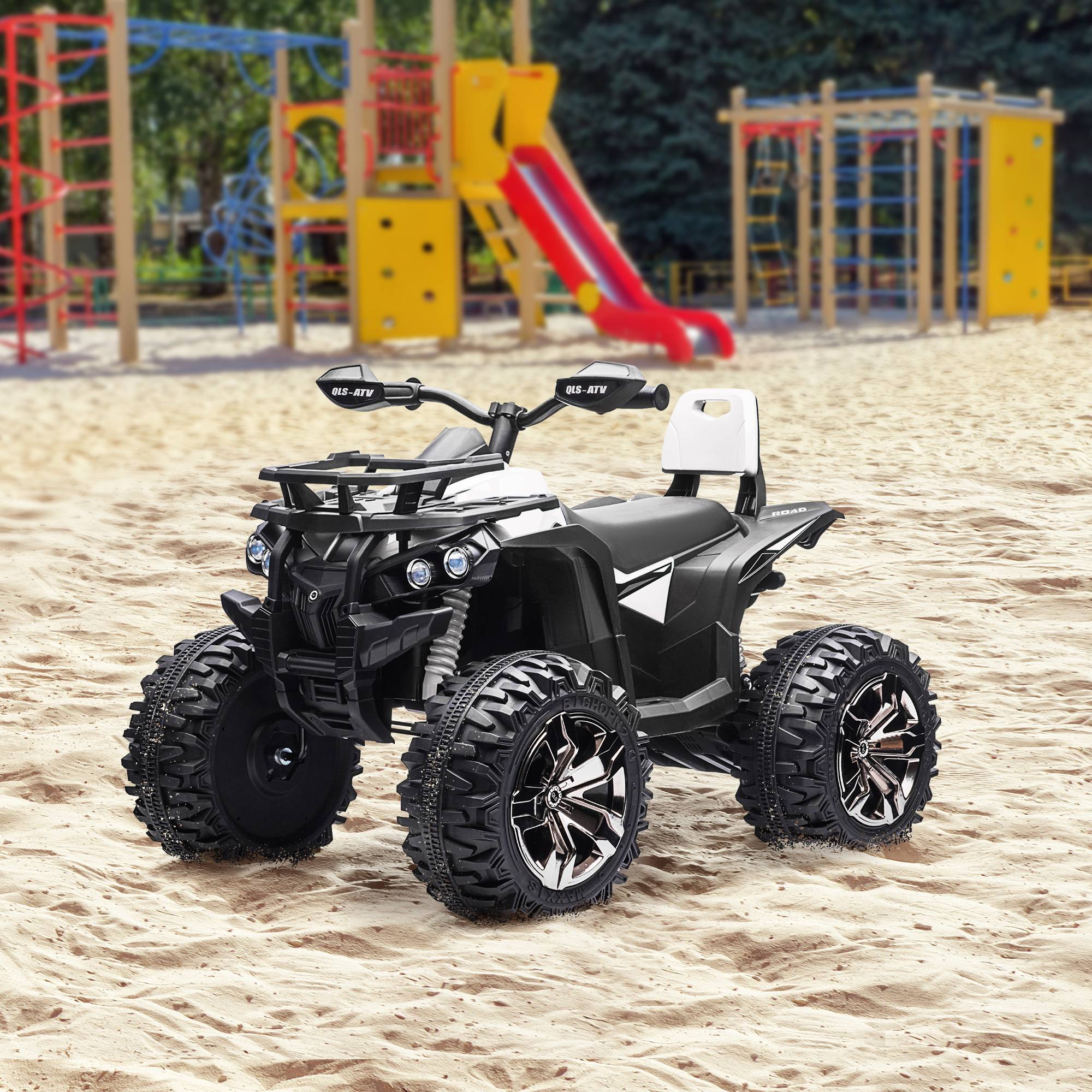 Quad Buggy électrique Enfant 12 V 8 Km/h Max. Voiture électrique Enfant avec Effets Lumineux sonores métal PP - Image 4
