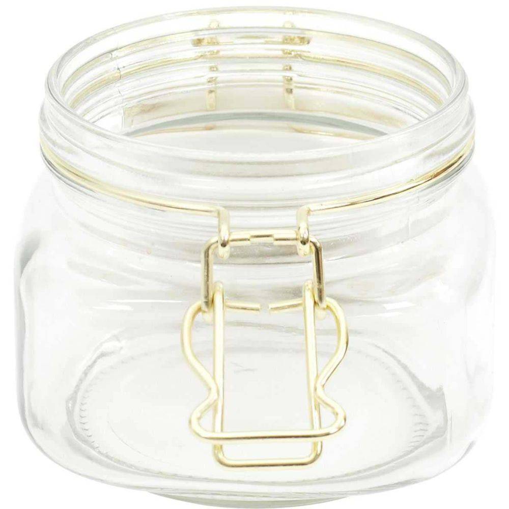 The Home Deco Factory - Set de 2 bocaux en verre couvercle céramique - Image 3