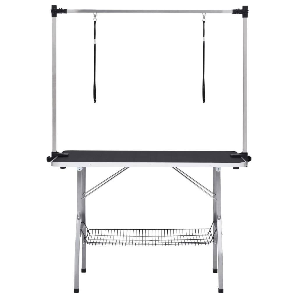 Vidaxl - Table de toilettage réglable de chiens avec 2 boucles et panier vidaXL 171070 - Imagen 8