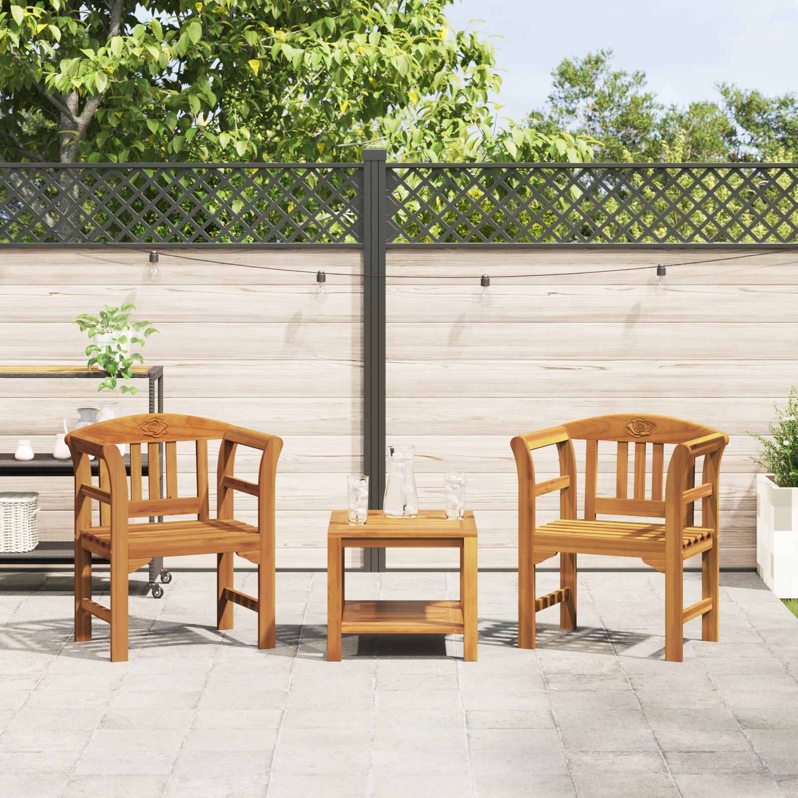 Banc de jardin | Banc Finition à l'huile naturelle 68,5 x 46 x 82,5 cm Maison Chic - Image 3