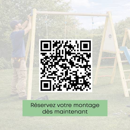 Station de jeux bois poutre métal 2,30 m Techwood ARROBA - 4 enfants - Image 5