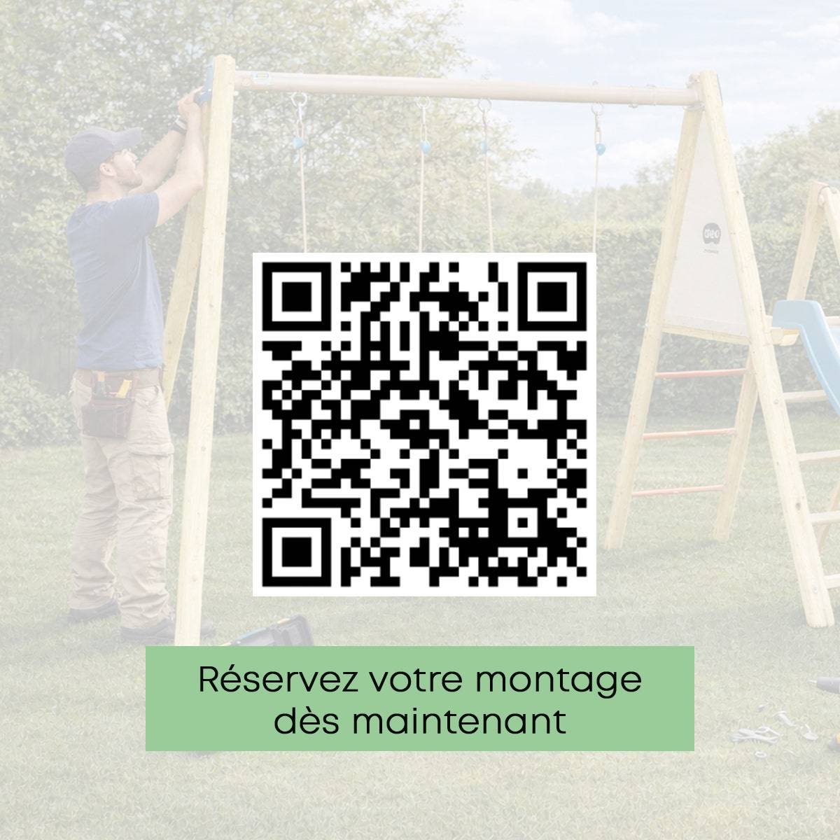 Station de jeux bois poutre métal 2,30 m Techwood ARROBA - 4 enfants - Image 5