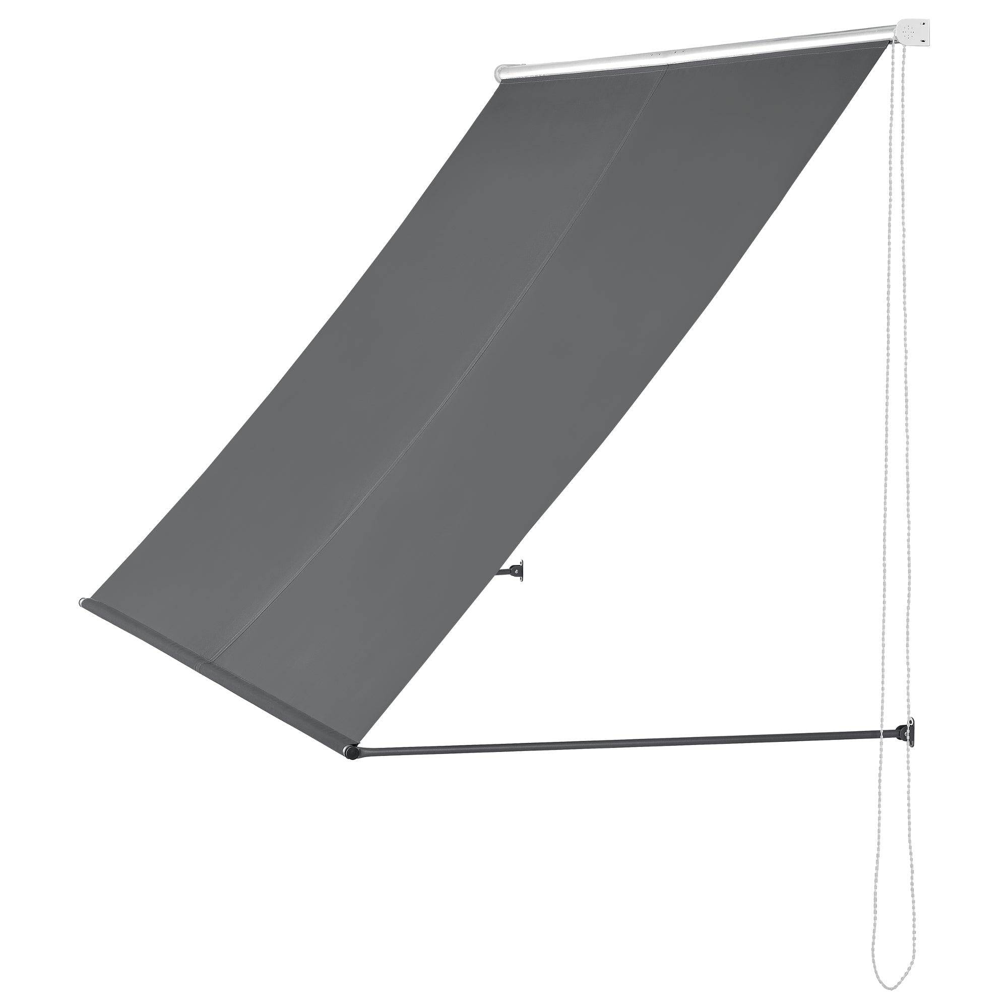 Helloshop26 - Brise-soleil pare-soleil auvent pour fixer au mur rétractable armature en acier gris 150 x 120 cm - Imagen 2