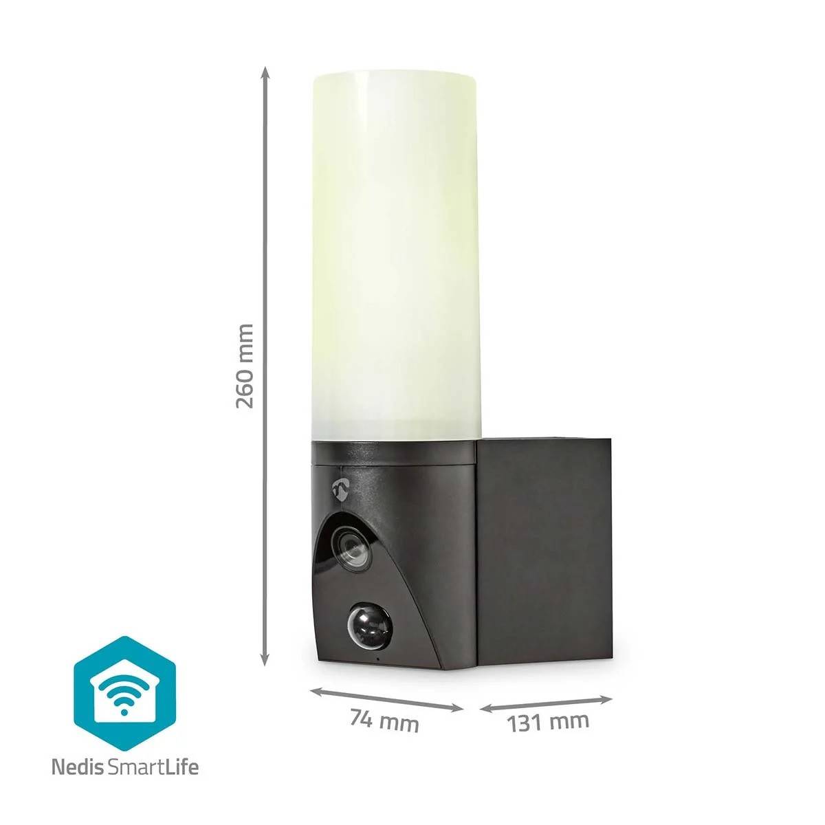 Caméra de sécurité Extérieure Wi-Fi Full HD Détection de mouvement Vision Nocturne éclairage 1000 lumens IP65  Nedis - Image 3