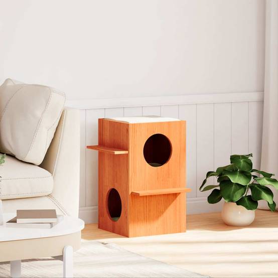 Chatiere bois marron 43 x 43 x 60 cm - Prolenta premium p353.0 - Image 1