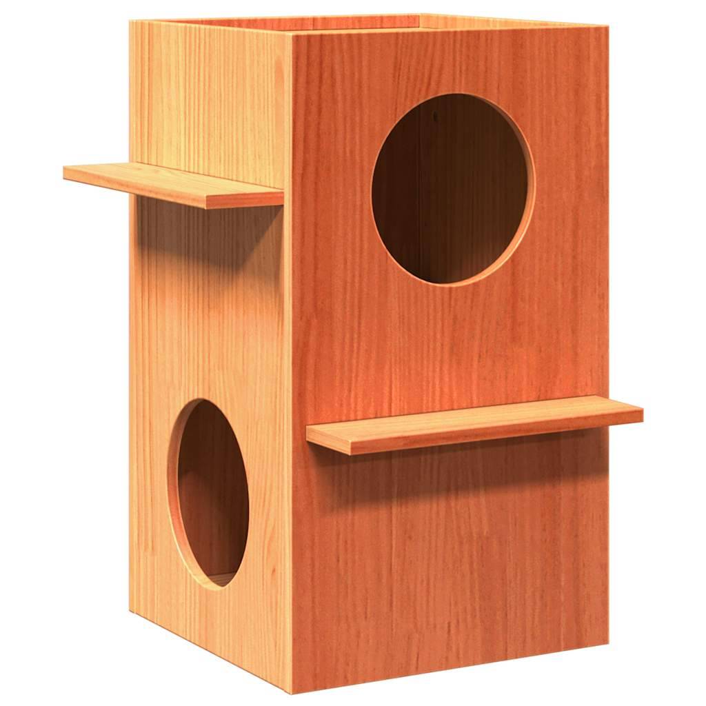 Chatiere bois marron 43 x 43 x 60 cm - Prolenta premium p353.0 - Image 2