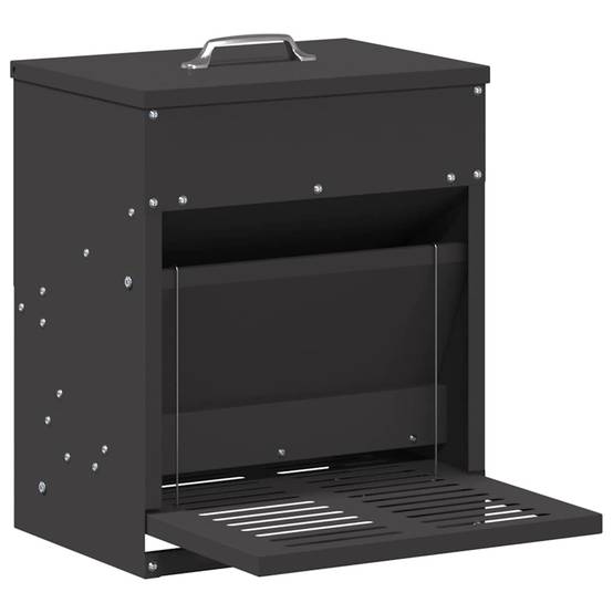 ComfortXL - Mangeoire Automatique Métal Poule Anti-Oiseau 10kg Noir - ComfortXL Outdoor Living - Image 2