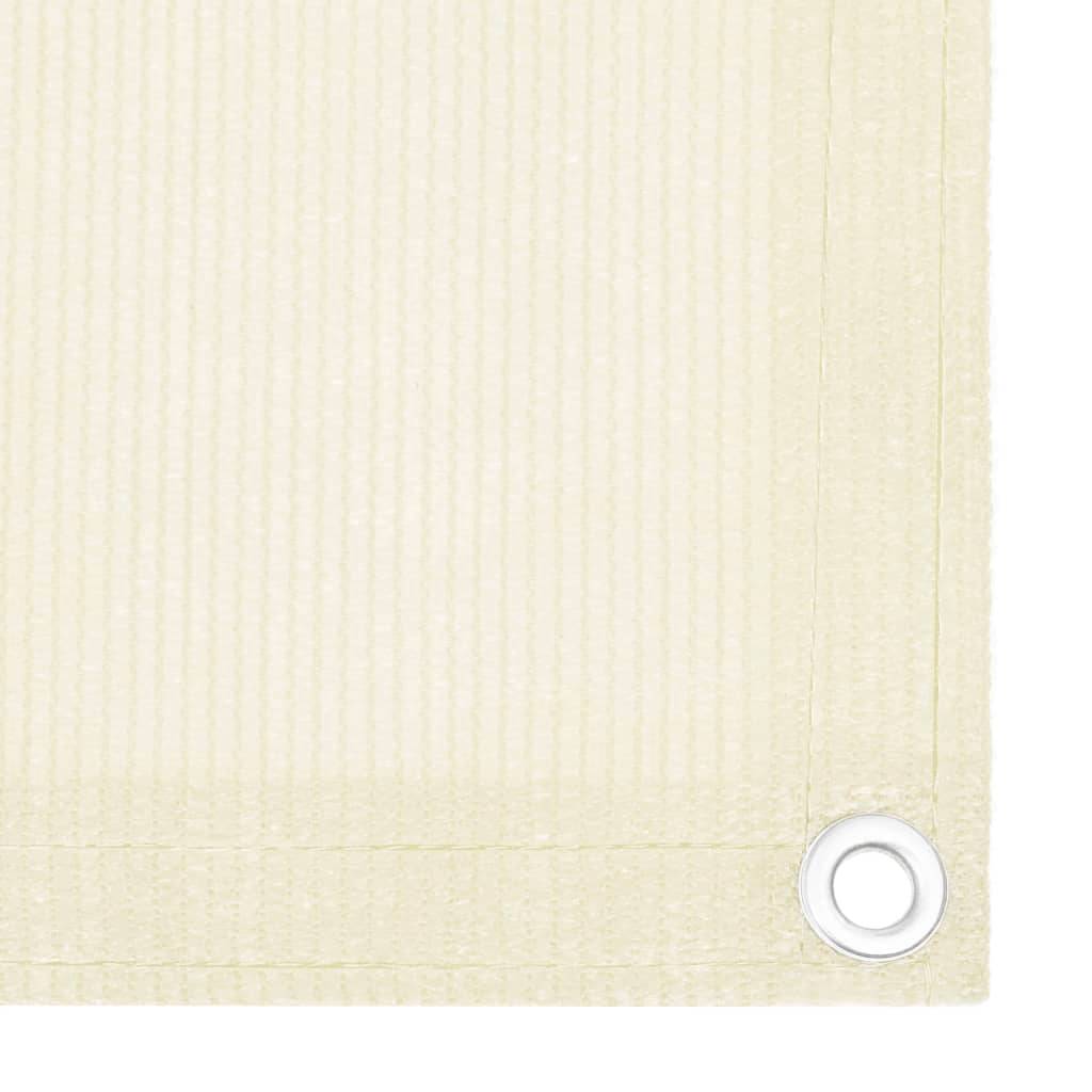 Helloshop26 - Écran de balcon brise pare vue protection confidentialité 120 x 300 cm PEHD crème - Imagen 2