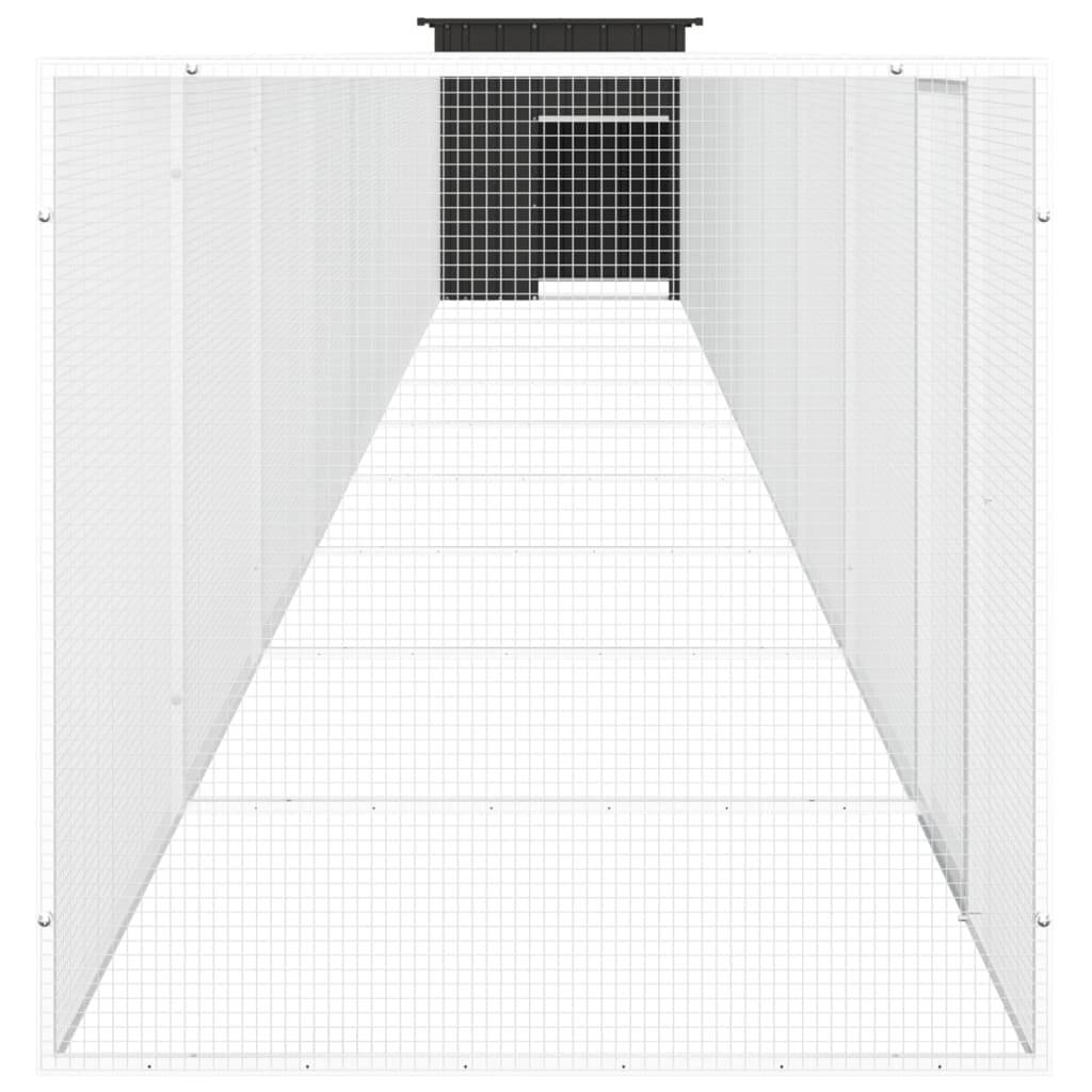 Vidaxl - Poulailler Anthracite 1000x91x100 cm Acier galvanisé vidaXL 3106459 - Imagen 5