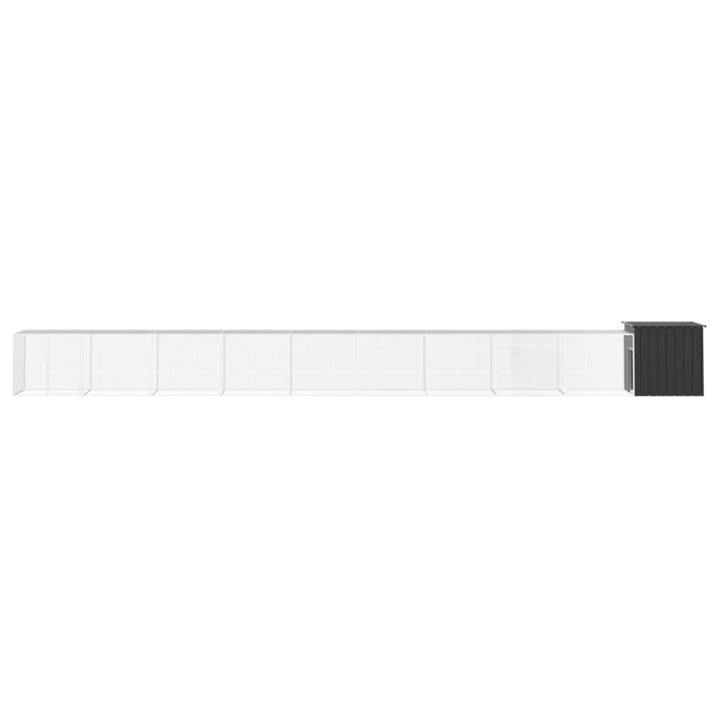 Vidaxl - Poulailler Anthracite 1000x91x100 cm Acier galvanisé vidaXL 3106459 - Imagen 4