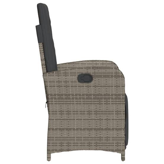 Chaise bois composite 1 places rotin gris 57 x 61 x 93 cm - Prolenta premium p383.6 - Image 5